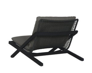Sunpan Bari Lounge Chair - Timeless Outdoor Seating with Durable Teak and Weather-Resistant Design Charcoal / Gracebay Grey