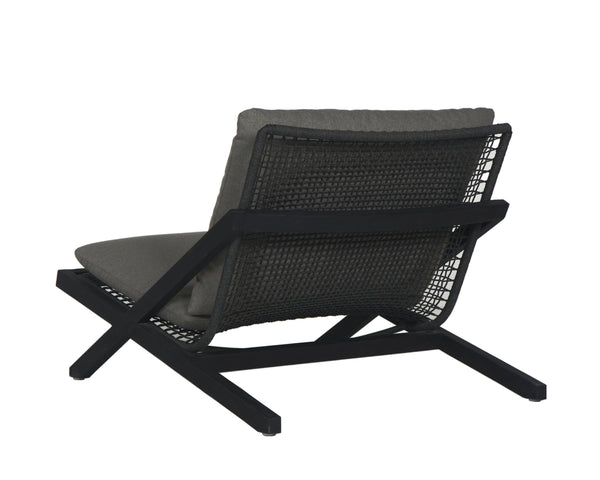 Sunpan Bari Lounge Chair - Timeless Outdoor Seating with Durable Teak and Weather-Resistant Design Charcoal / Gracebay Grey