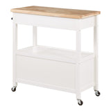 OSP Home Furnishings Radford Kitchen Cart White White