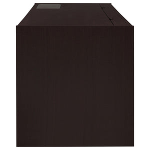 English Elm Halston Cappuccino 3-Drawer Desk with Keyboard Tray — 60" Modern Office Workstation, Sleek Storage, Ergonomic Design B062P344899