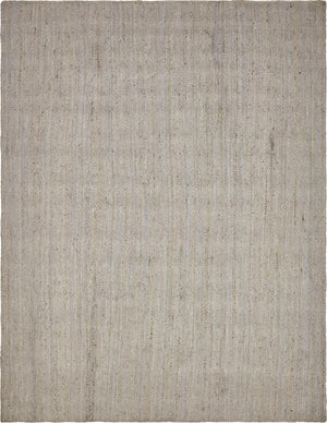 Unique Loom Braided Jute Dhaka Hand Woven Solid Rug Gray,  9' 0" x 12' 2"