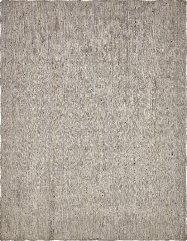 Unique Loom Braided Jute Dhaka Hand Woven Solid Rug Gray,  9' 0" x 12' 2"