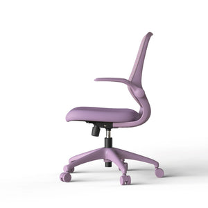 English Elm Ergonomic Mesh Back Task Chair with Flip Armrests High Density Foam Seat 500lb Capacity Purple W5280P464446