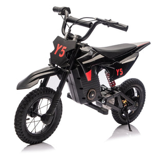 English Elm 24v 250w Kids Off-road Electric Motorcycle with Led Lights Bluetooth and Rear Suspension W1578P203984