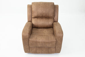 English Elm Single Manual Motion Recliner with Square Arms, Horizontal Tufting & Side Handle for Ultimate Comfort B089P240528