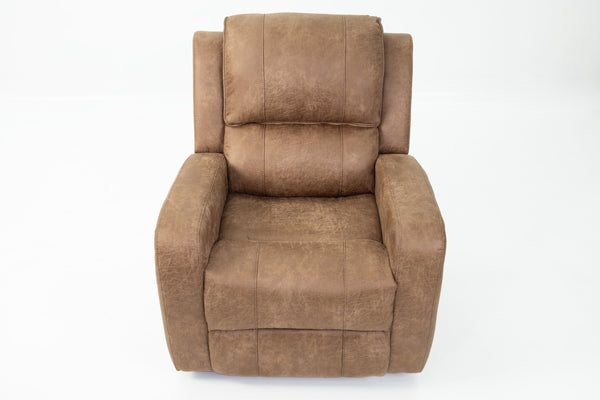 English Elm Single Manual Motion Recliner with Square Arms, Horizontal Tufting & Side Handle for Ultimate Comfort B089P240528