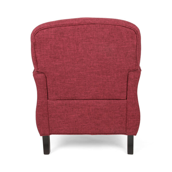 English Elm Christopher Knight Home® - CHAIR modern fabric lounge seat with compact 28.5x28.25x20.75 in dimensions, cozy supportive design Red 63566.00CRNBRYTWD