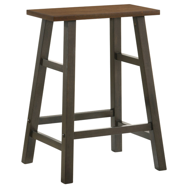 English Elm Robbie Modern-Farmhouse 4-Piece Counter Height Dining Set with Bench & Stools in Chestnut Brown, Compact Retro Style B062P351437