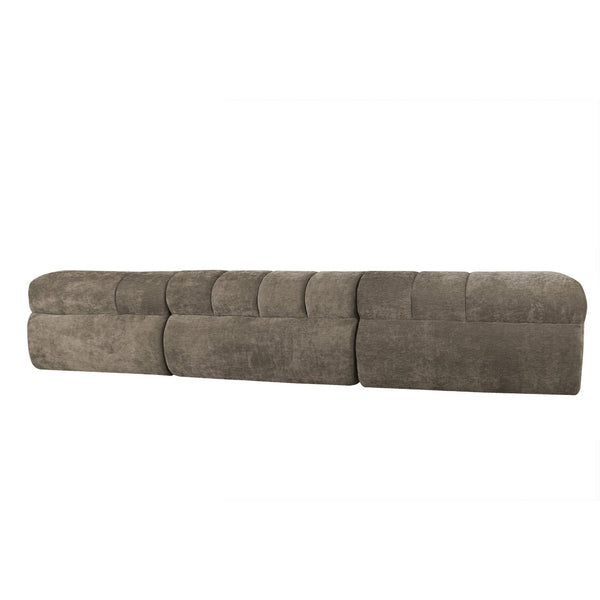 English Elm 122" Low Profile L-shaped Sectional with Chaise High Density Foam Modern Living Room N767P408805S
