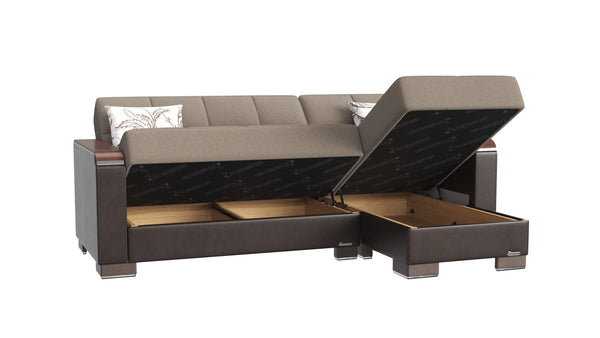 English Elm Primenest Zenaero Convertible Chaise Lounge With Storage - Stylish & Versatile Seating Solution! B030P303553-GIGA