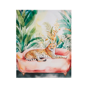 Madison Park Jungle Feline Transitional Jungle Cheetah Canvas Wall Art MP95C-0337 Cheetah Green Multi