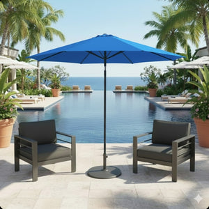 English Elm 11 Foot Market Patio Umbrella Uv Blocking Crank Tilt Aluminum Pool Backyard B082P454963
