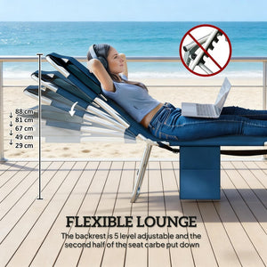English Elm Outdoor Folding Chaise Loungers Set of Two with Face Cavity for Pool and Patio T3971P481651