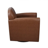 Madison Park Archer Traditional Faux Leather 360 Degree Swivel Arm Chair MP103-1193 Brown