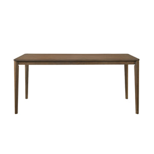 English Elm Rectangular Wooden Dining Table with Slim Tapered Legs, Beveled Top and Durable Rubberwood Finish Walnut B016P369656