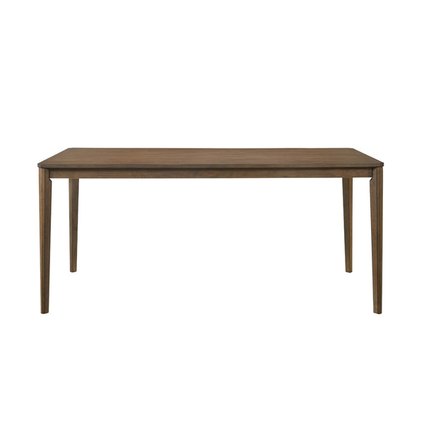 English Elm Rectangular Wooden Dining Table with Slim Tapered Legs, Beveled Top and Durable Rubberwood Finish Walnut B016P369656