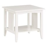 OSP Home Furnishings Sierra Mission End Table White Finish