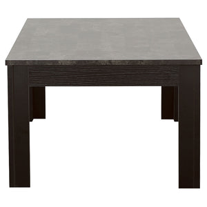 English Elm Pola Modern 3-Piece Faux Marble Top Coffee & End Table Set — Sleek Grey Tops, Sturdy Square Legs B062P331089
