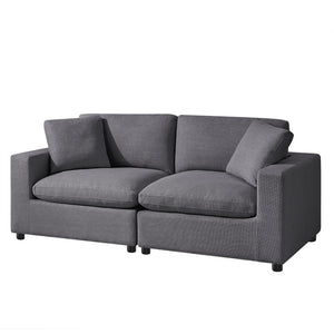English Elm Cassandra Modular 2-Piece Sofa - Luxurious Charcoal Design With Plush Comfort & Easy Care Covers B050S00007