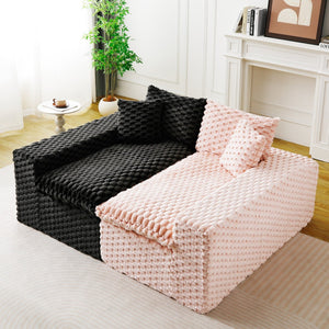 English Elm Luxury Color-Block Turtle Velvet Sofa - Modular Design For Stylish Living Room Comfort & Flexibility P1 W3371S00048-GIGA