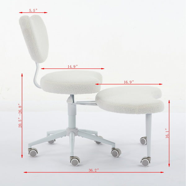 English Elm Meditation Chair Plus - Plus-Size Cross-Legged Swivel Seat with Memory Foam, Lumbar Support, Pink W1143P360516