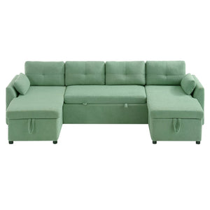 English Elm Swivel Barrel Accent Chair Chenille Tufted Round Club Seat for Living Room Lounge Green N719S002210F