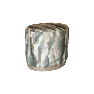 English Elm Oval Accent Ottoman — Upholstered 100% Polyester, High-Resilience Foam H35, Solid Red Oak Base, 22"W x 18"D x 18"H B035P148257