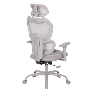 OSP Home Furnishings Ventilated Mesh Office Chair with Lumbar Support Adjustable Headrest and Ergonomic Tilt EM14622HR-2