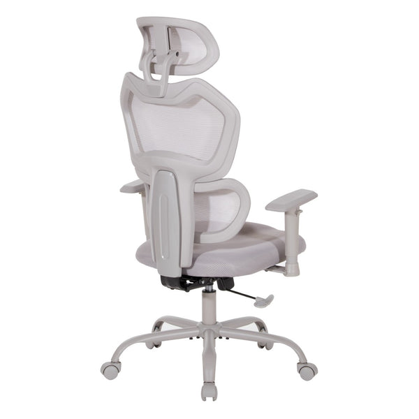 OSP Home Furnishings Ventilated Mesh Office Chair with Lumbar Support Adjustable Headrest and Ergonomic Tilt EM14622HR-2