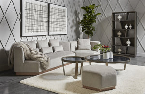 Sunpan Jude Bookcase – Bold Contemporary Design with Staggered Shelving for Stylish Storage Solutions Charcoal Grey