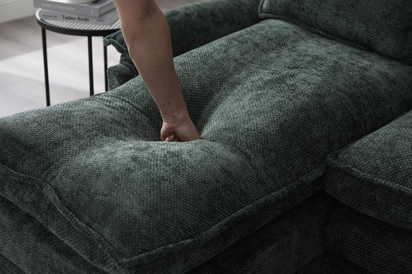 English Elm United We Win 106" U-Shape Sectional Sofa - Cozy Chenille Couch With Storage Ottoman & Usb Ports W1568S00228-GIGA