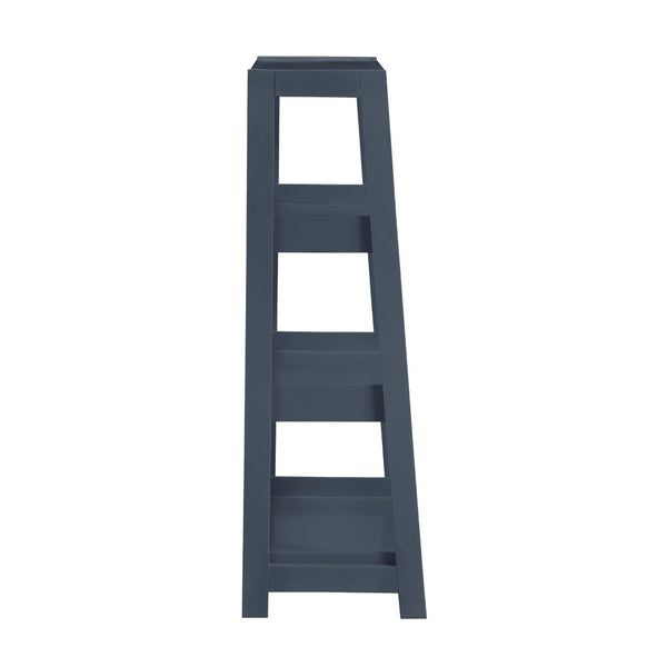English Elm Modern Wooden Bookcase with Three Graduated Shelves for Books Toys and Decor Display Navy Blue B011P460076