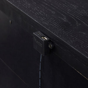 English Elm 3 Solid Wood Nightstand with USB Charging Port and Three Storage Drawers, Custom Hardware Appeal Black 31.5 L x 20.5 W x 25.75 H B2699P237490