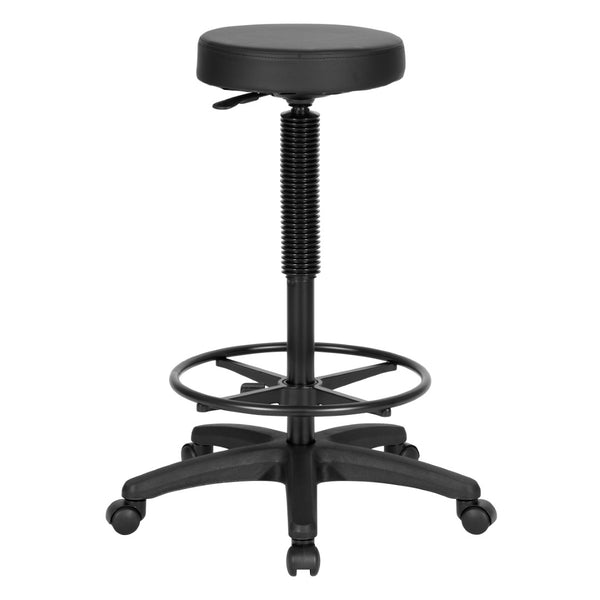 OSP Home Furnishings Pneumatic Saddle Stool Ergonomic Height Adjustable Seat for Drafting Lab Studio Work ST217