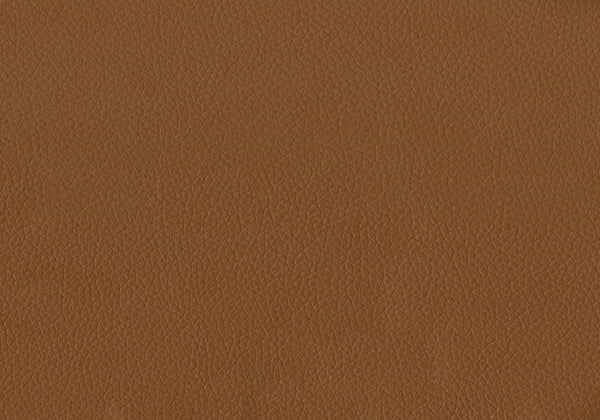 Chair, Cognac Faux Leather Accent Seat with Tapered Walnut Legs for Living Room
