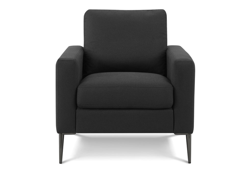 Monarch Specialties Chair, Upholstered Square Arm Accent Seat with Pocket Coil Cushions and Sleek Metal Base 8J31L19