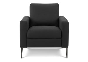 Monarch Specialties Chair, Upholstered Square Arm Accent Seat with Pocket Coil Cushions and Sleek Metal Base 8J31L19