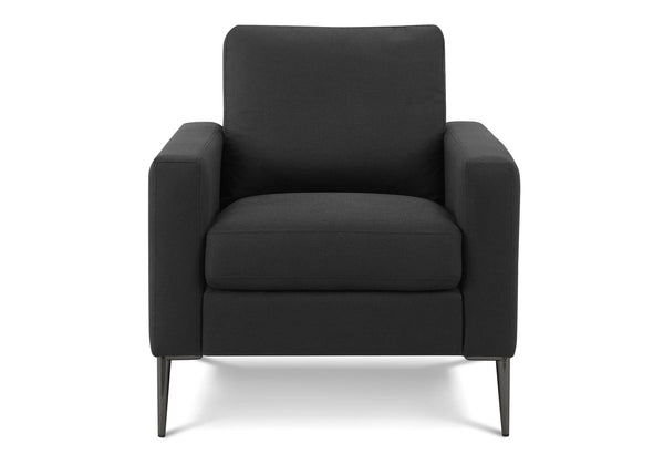 Monarch Specialties Chair, Upholstered Square Arm Accent Seat with Pocket Coil Cushions and Sleek Metal Base 8J31L19