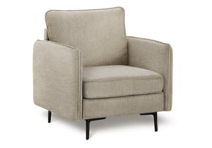 Monarch Specialties Chair, Beige Fabric Upholstered Accent Seat with Black Metal Legs for Modern Living 8K11C04