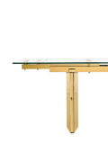 VIG Furniture Modrest Nassim - Glam Glass Extendable Dining Table VGZA-T105-S-GLD