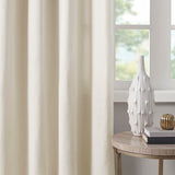 Madison Park Englewood Modern/Contemporary Solid Piece Dyed Grommet Top Curtain Panel MP40-6752 Natural