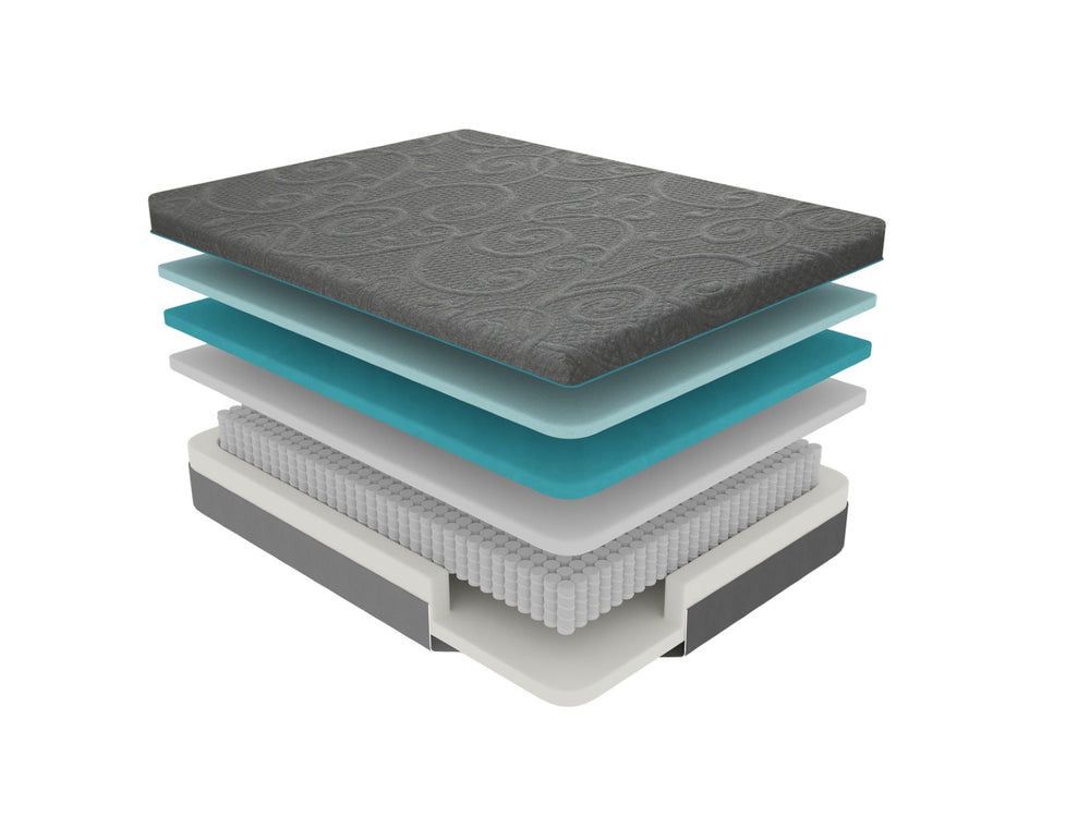 English Elm 14-inch California King Gel Memory Foam Hybrid Mattress with Pocket Coils Medium Firm B011P439889