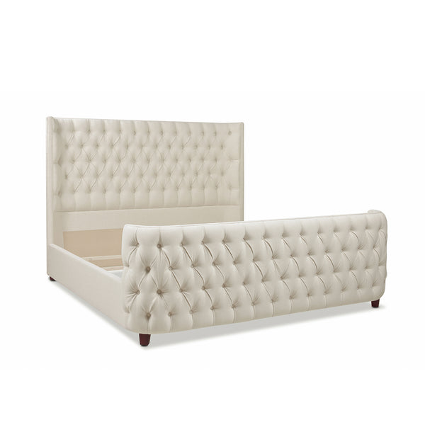 English Elm Jennifer Taylor Home - Brooklyn King Tufted Panel Bed Set In Light Beige Linen - Elegant Wingback Design For Modern Bedrooms B2719P238199