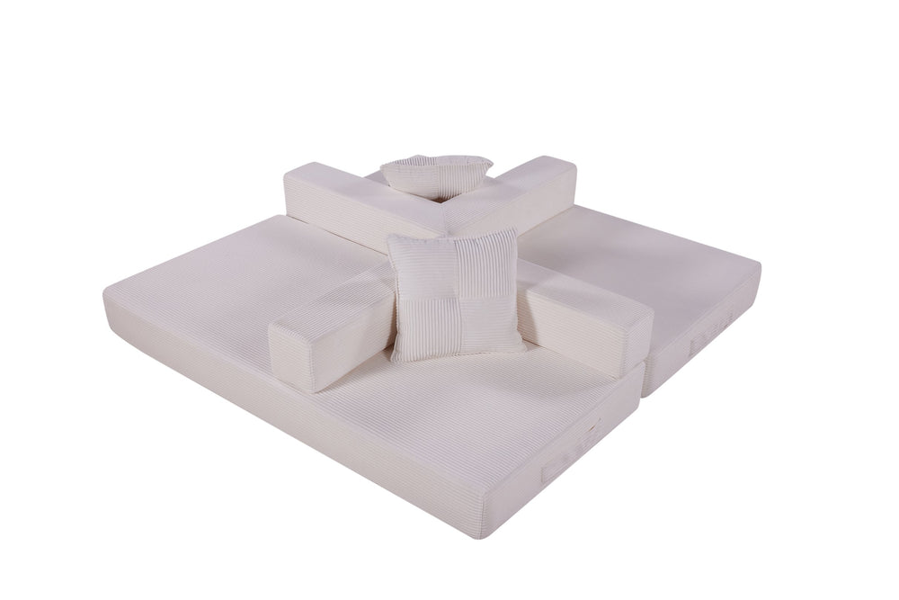 English Elm Sleeper Convertible Futon Sofa Bed with Corduroy Fabric, Ergonomic Foam Support and Space-Saving Design Black W1708P351910