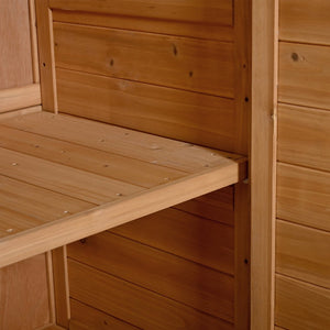English Elm (with Hutch) Topamx Solid Fir Potting Bench Patio Workstation Spice Rack Drawer Natural Wood N717P404331A