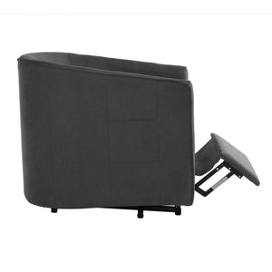 English Elm Power Lift Recliner Barrel Back Chenille Chair for Seniors with Footrest Pocket Dark Grey N719P355911R