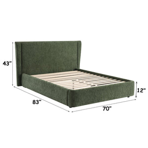 English Elm Cheryl Chenille Upholstered Full Bed with Padded Headboard for Modern Bedroom B2756S00034