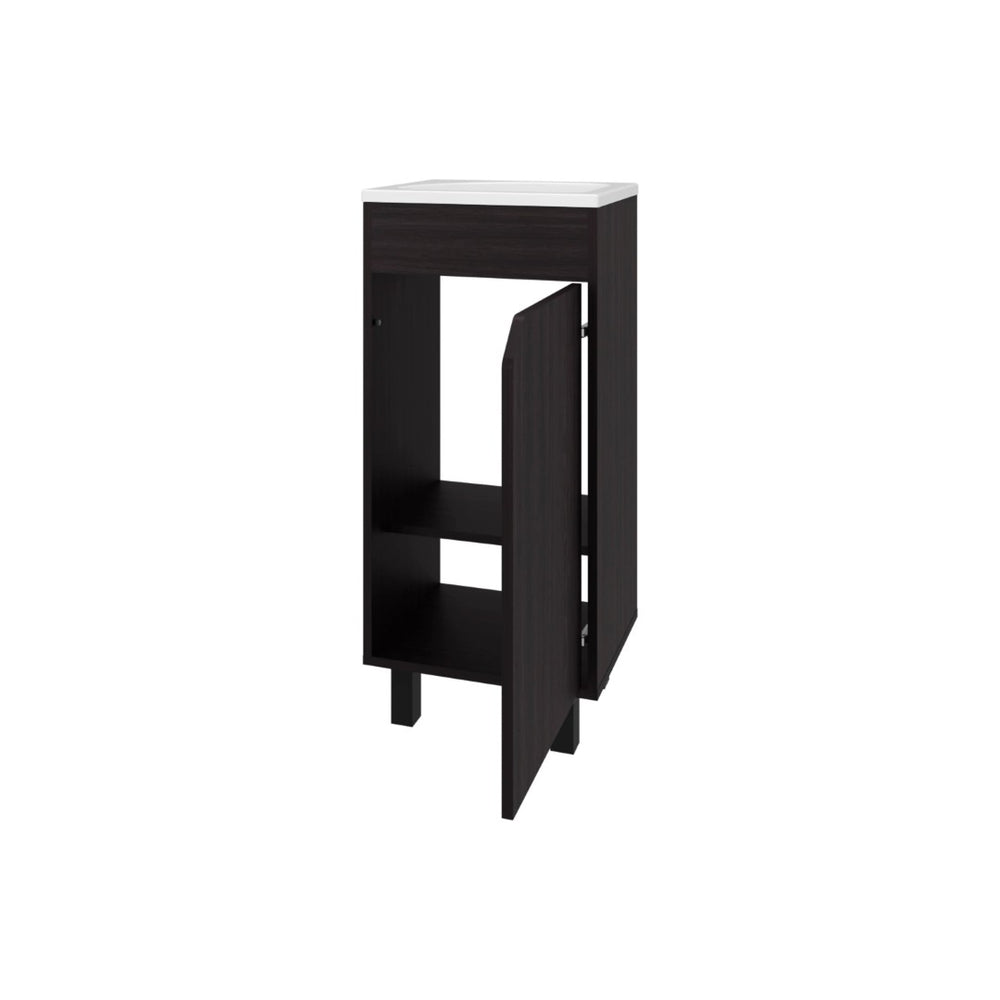 English Elm Wengue Bathroom Vanity With Integrated Sink – Compact, Stylish Design For Small Spaces & Modern Decor B062P303925-GIGA