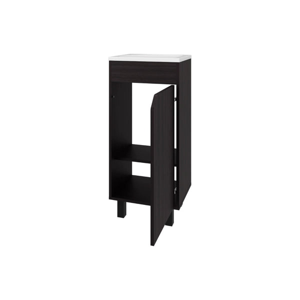 English Elm Wengue Bathroom Vanity With Integrated Sink – Compact, Stylish Design For Small Spaces & Modern Decor B062P303925-GIGA