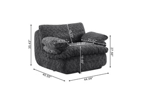 English Elm Liyasi Full Compression Swivel Lounge Chair – Ergonomic, Stylish Comfort For Relaxation & Napping W820P312317